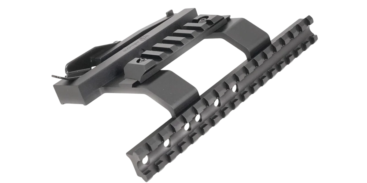 Быстросъёмный боковой кронштейн ARKON с 2 планками Weaver на Сайга/АК S005  / Аркон с планкой вивер на Сайга или АК