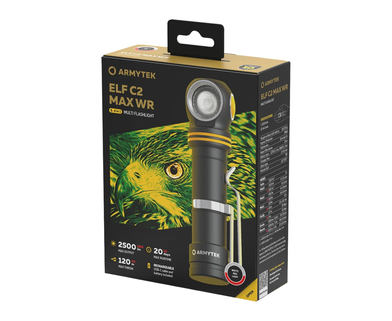 Фонарь Armytek Elf C2 Max WR USB-C Белый