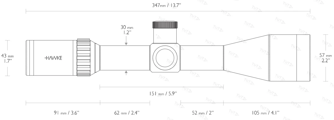 Оптический прицел Hawke Vantage SF 4-16x50 IR (1/2 Mil Dot)
