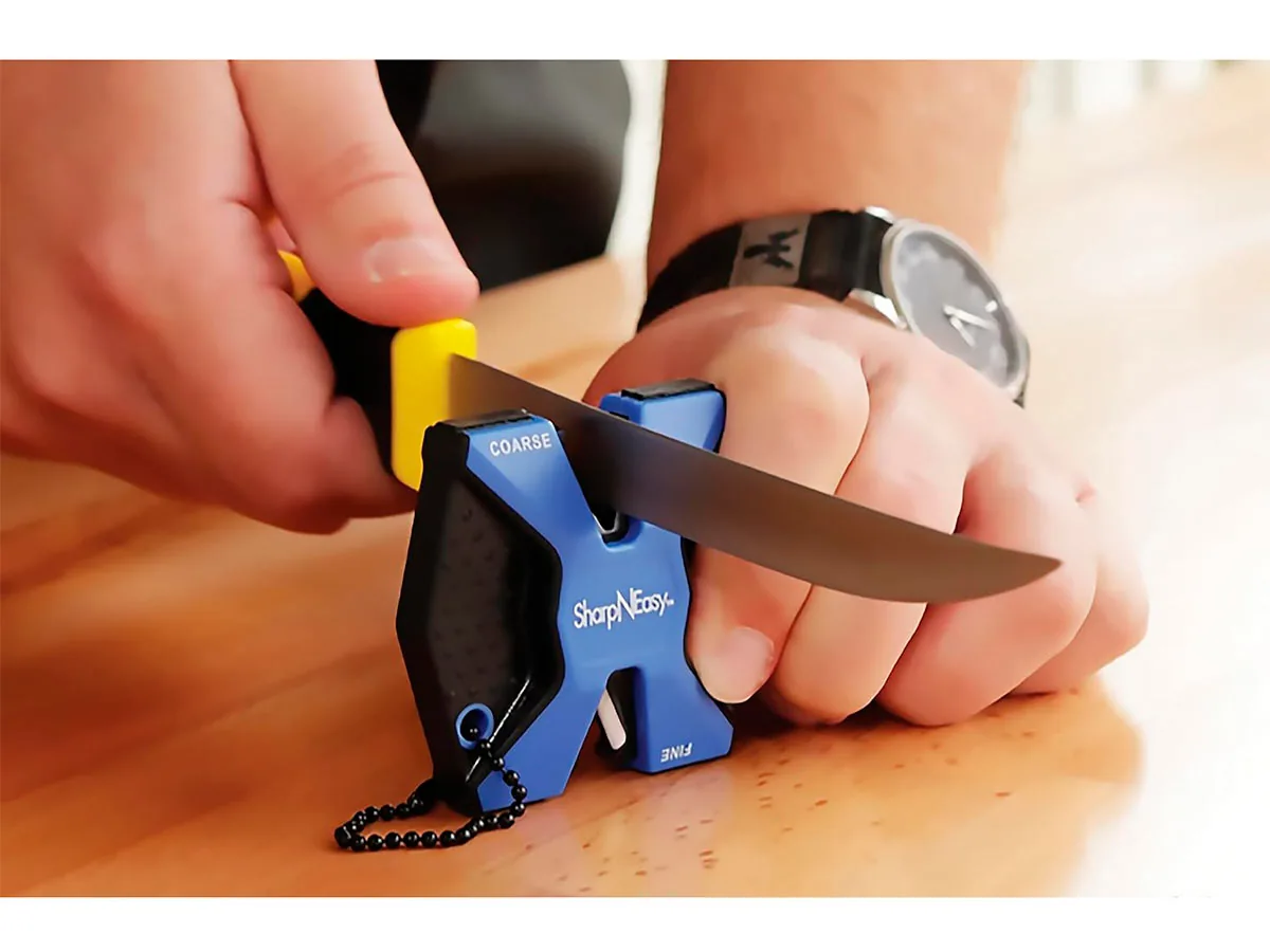 Точилка для ножей AccuSharp SharpNEasy 2-Step, синий/чёрный