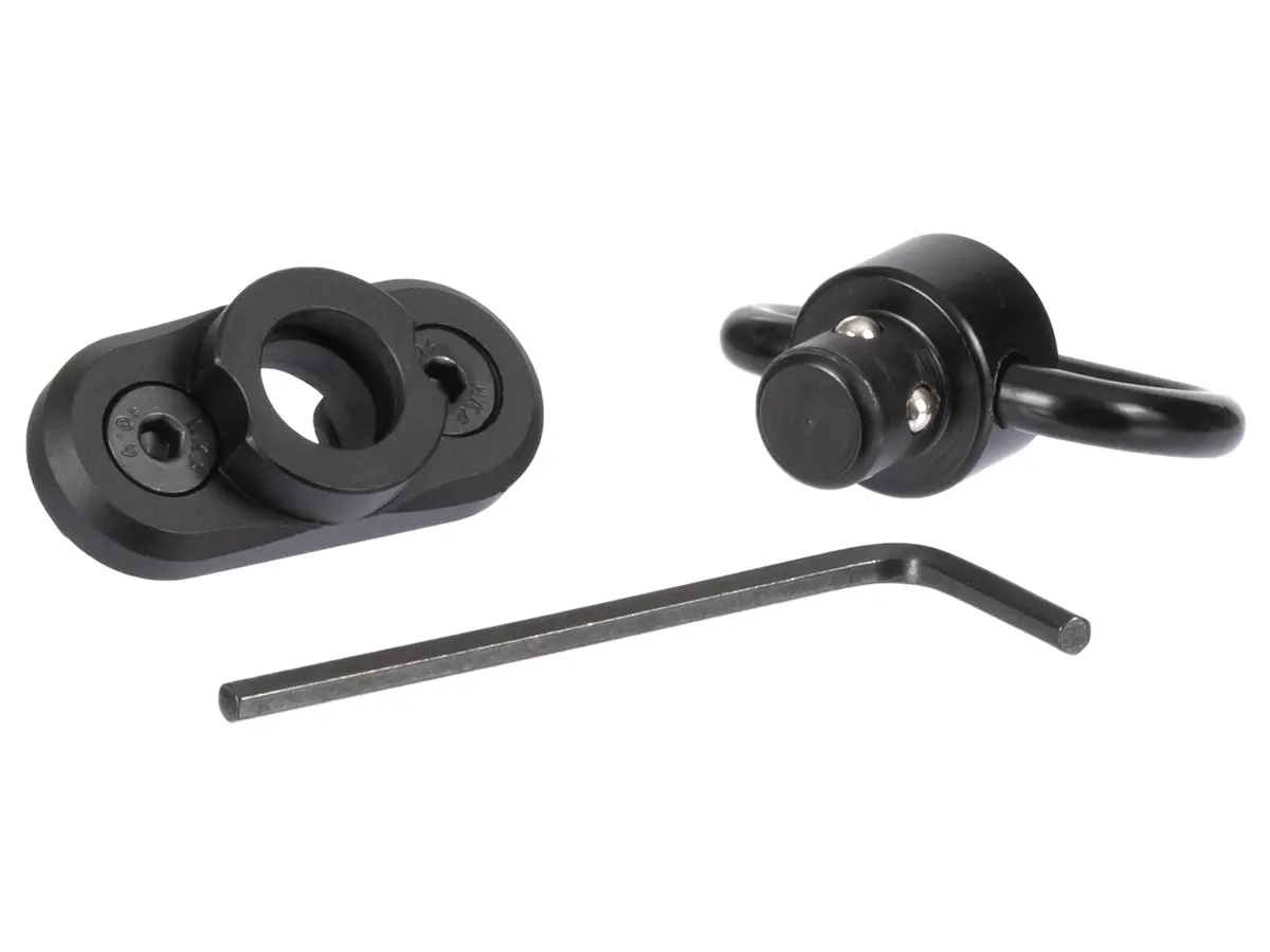 Антабка ShotTime быстросъёмная QD, на M-LOK, для ремня 25мм, чёрная