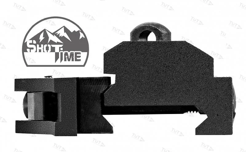 Адаптер-переходник ShotTime быстросъемный для сошек типа Harris на Weaver/Picatinny, сплав Д16Т+ ста