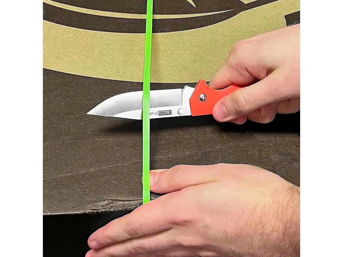 Нож складной AccuSharp Lockback Knife, нержавеющая сталь G10 оранжевый