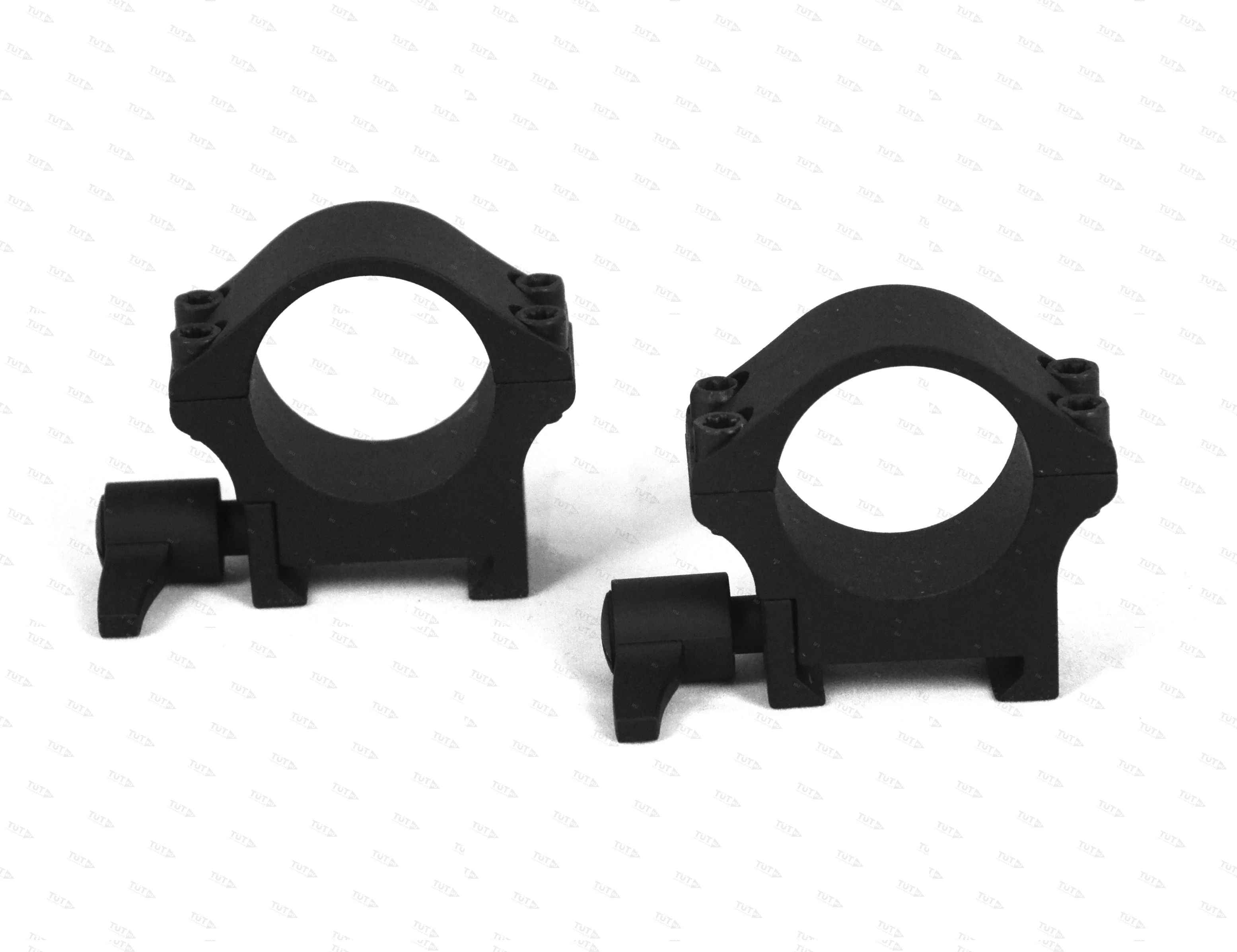 Кольца быстросъемные Hawke стальные на 25.4 мм низкие рычажные