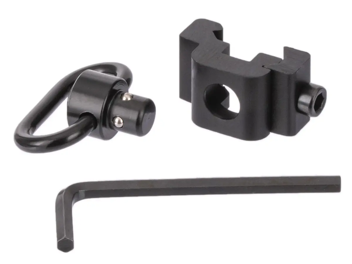 Антабка ShotTime быстросъёмная QD, на Weaver, для ремня 30мм, чёрная