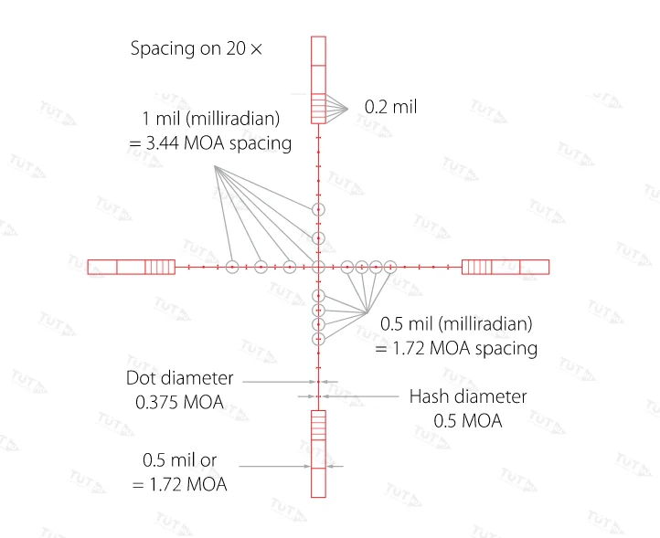 Оптический прицел Hawke Sidewinder Tactical SF 6.5-20х42(20x 1/2 Mil Dot)