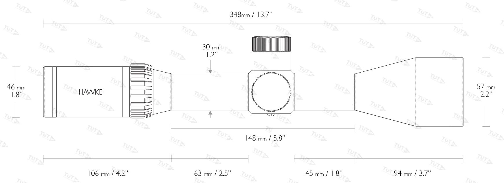 Прицел Hawke Airmax 30 FFP SF 4-16x50 (сетка AMX IR)) с подсветкой