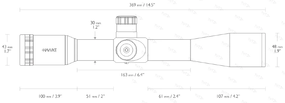 Оптический прицел Hawke Sidewinder Tactical SF 10х42(10x 1/2 Mil Dot)