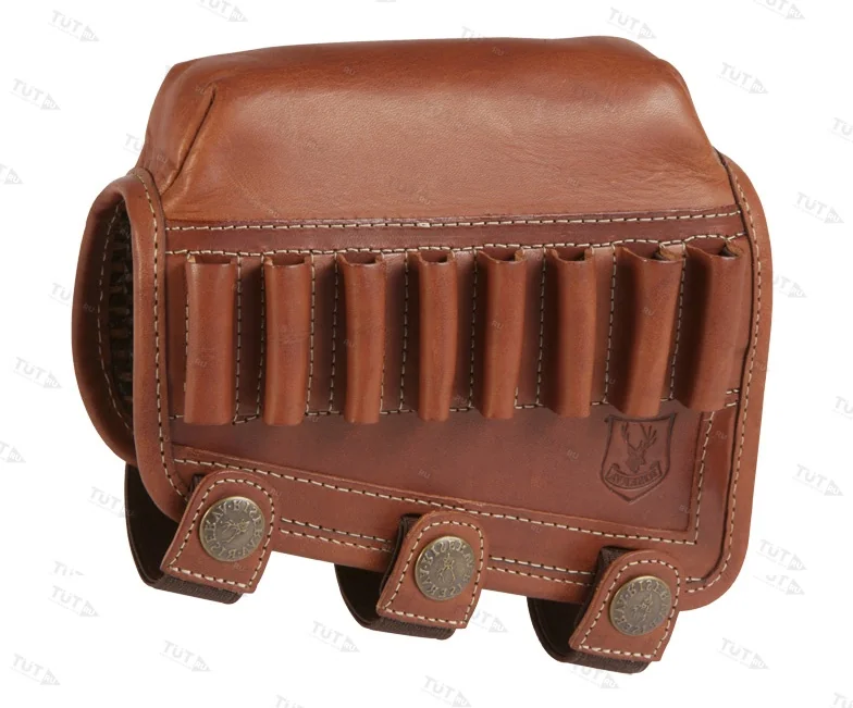 Патронташ на приклад с гребнем (кожа) Riserva 6083L для левши (размер L)