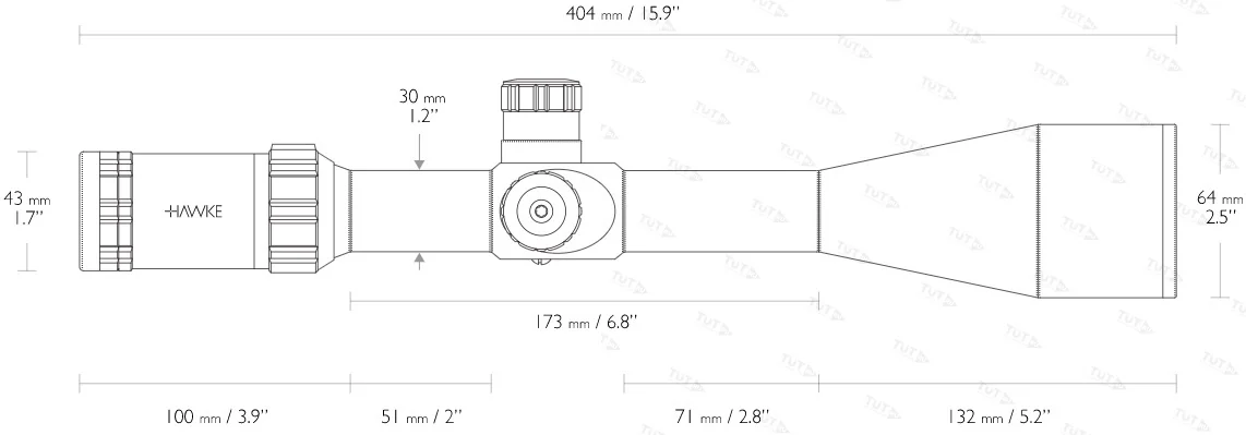 Оптический прицел Hawke Sidewinder FFP 6-24x56( FFP Mil)