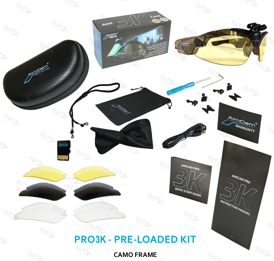 Очки с камерой AimCam Pro3K Standard Kit (Camo)