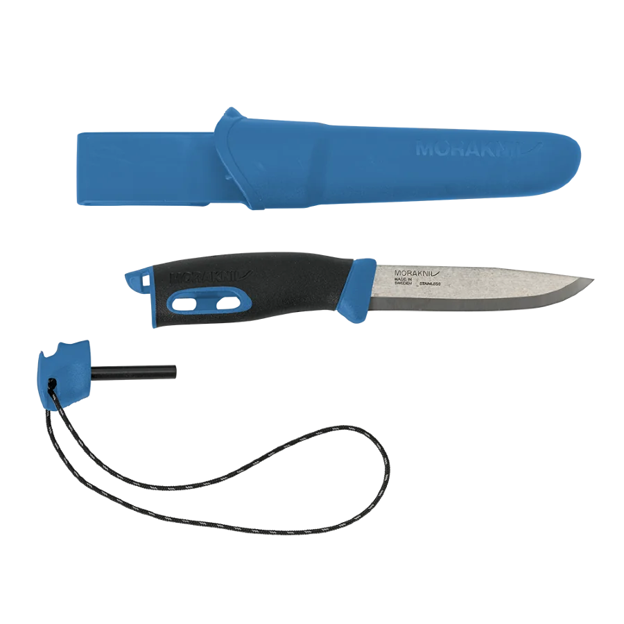 Нож Morakniv Companion Spark, с огнивом, голубой