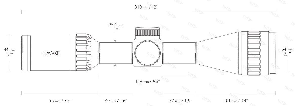 Оптический прицел Hawke Airmax AX 3-9x40 AO(AMX Glass)