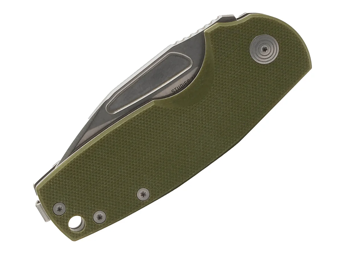Нож складной SOG Stout SJ OD Green Stonewash сталь Cryo D2 рукоять G10