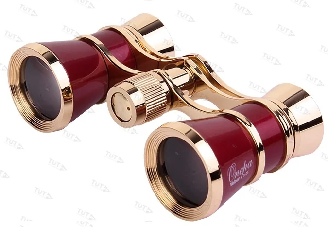Бинокль театральный Veber Opera БГЦ 3x25 красный/золотой