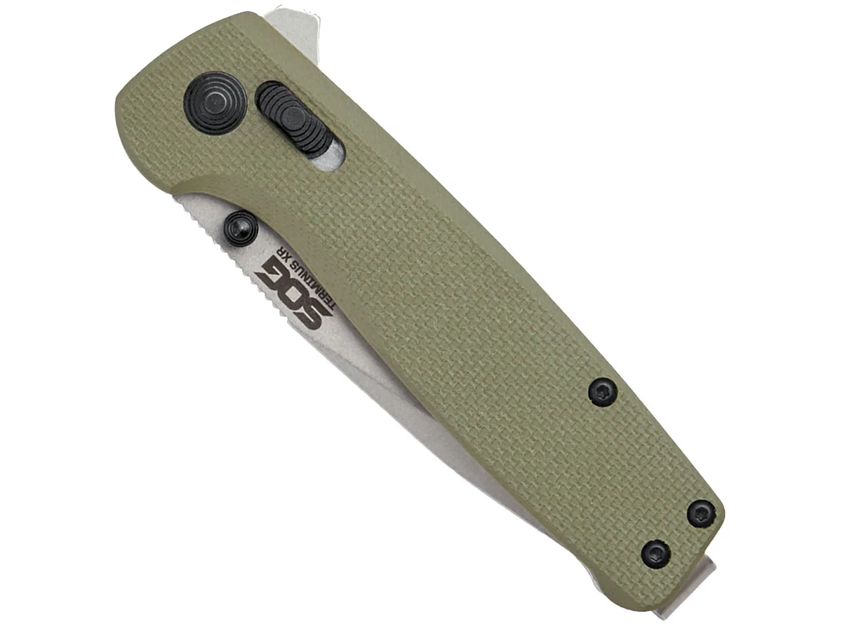 Нож складной SOG Terminus XR G10 Olive Drab, сталь D2, рукоять G10