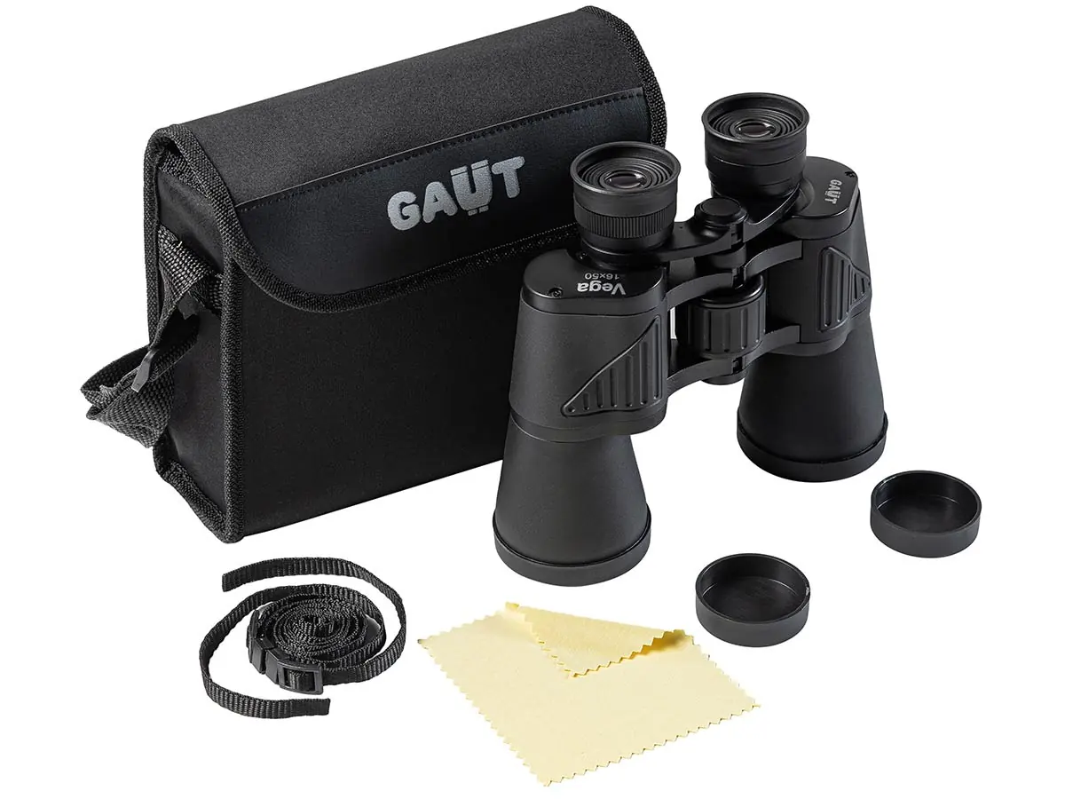 Бинокль Gaut Vega 16X50, Porro-Призмы Bk7, Цвет Черный, 800Г