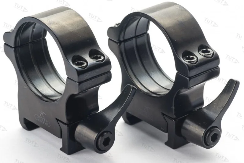 Быстросъемные кольца Rusan на Weaver 30мм, (рычаг) BH=8мм 050-30AI1-8-R