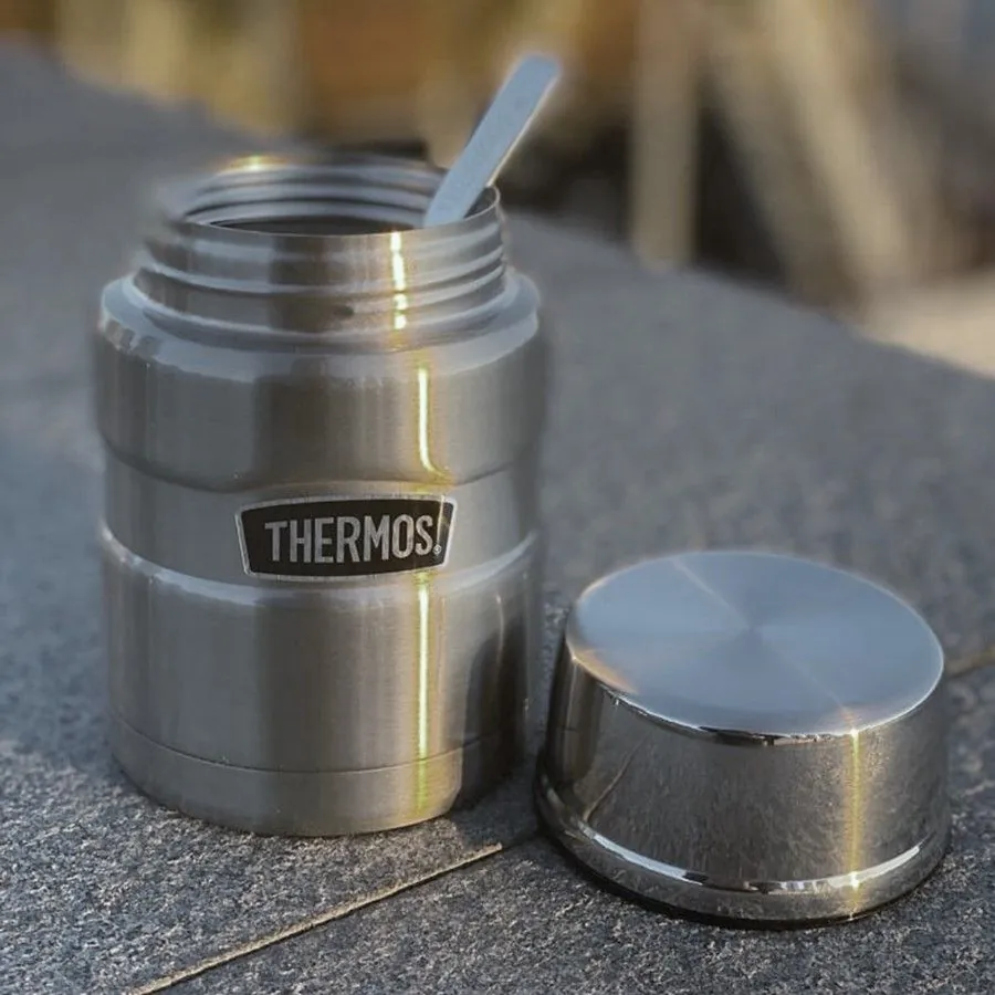Термос для еды THERMOS KING SK-3000 0,47L, складная ложка, стальной