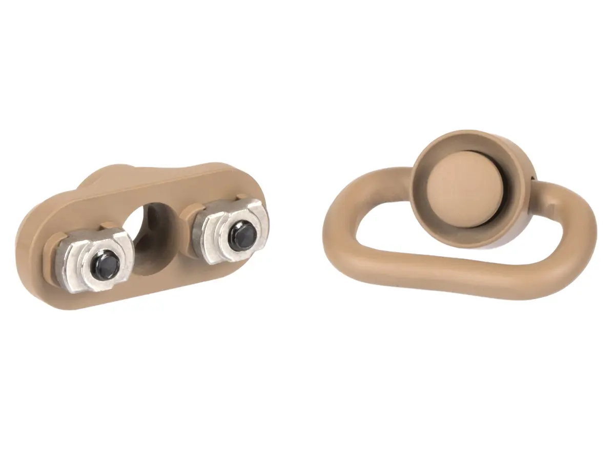 Антабка ShotTime быстросъёмная QD, на M-LOK, для ремня 25мм, песок