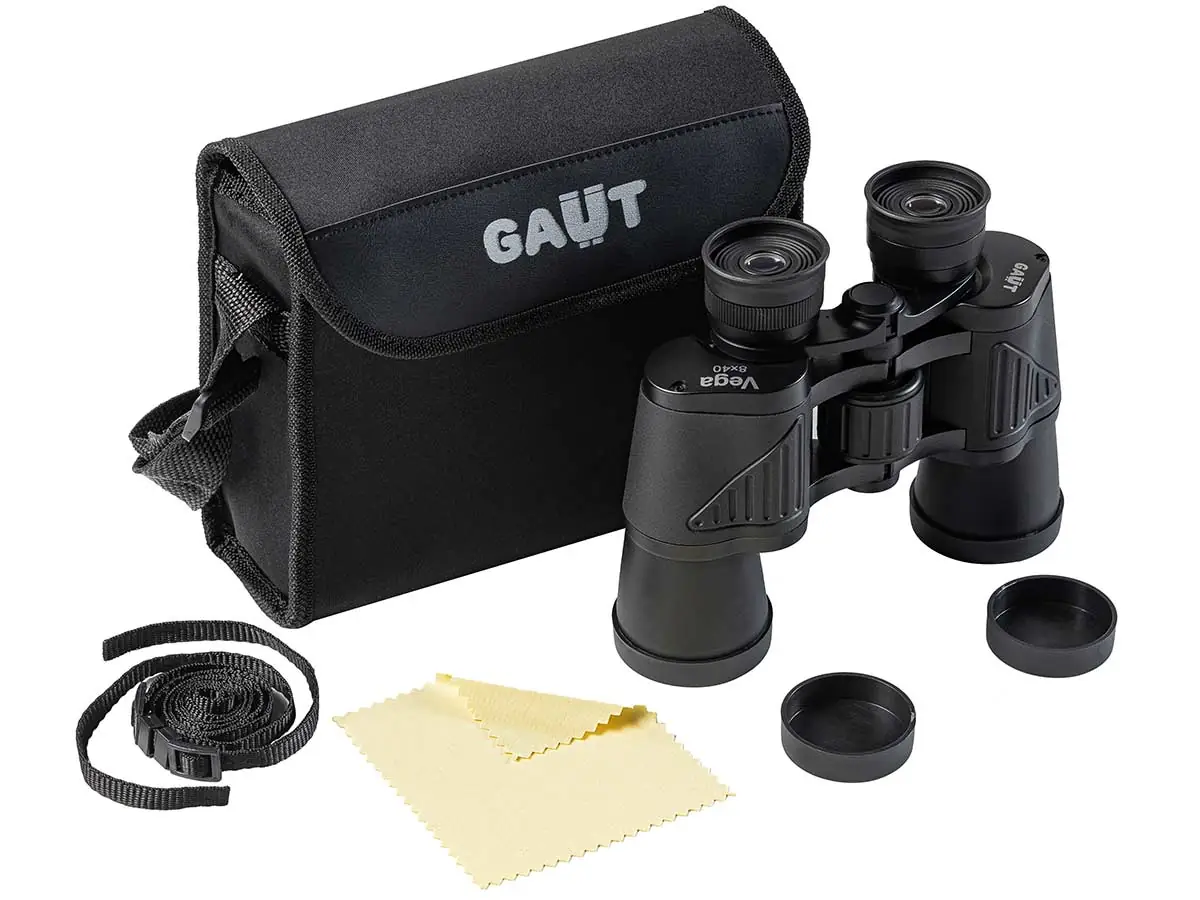 Бинокль Gaut Vega 8X40, Porro-Призмы Bk7, Цвет Черный, 700Г