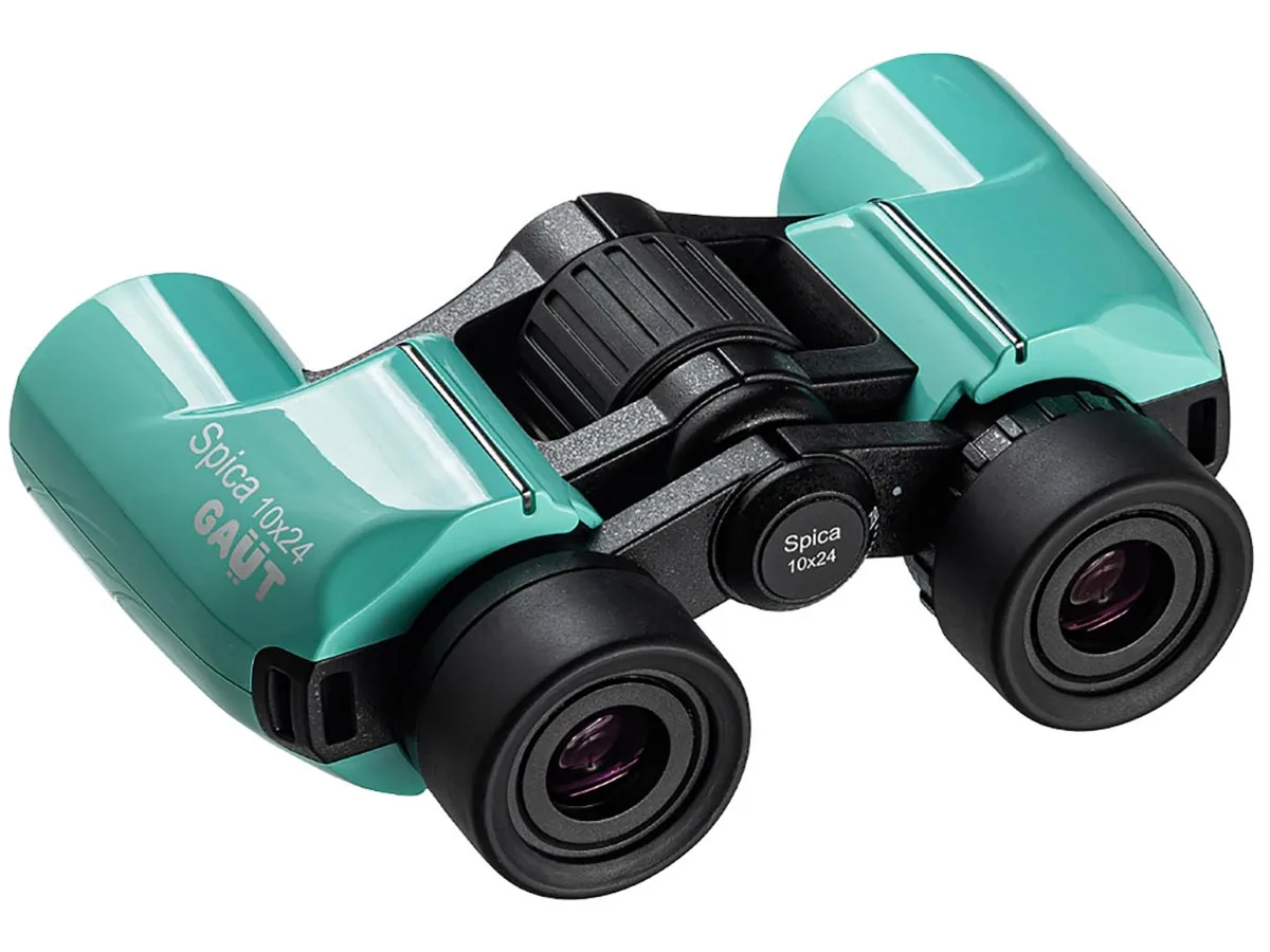 Бинокль Gaut Spica 10X24, Porro-Призмы Bak4, Цвет - Бирюзовый, 377Г