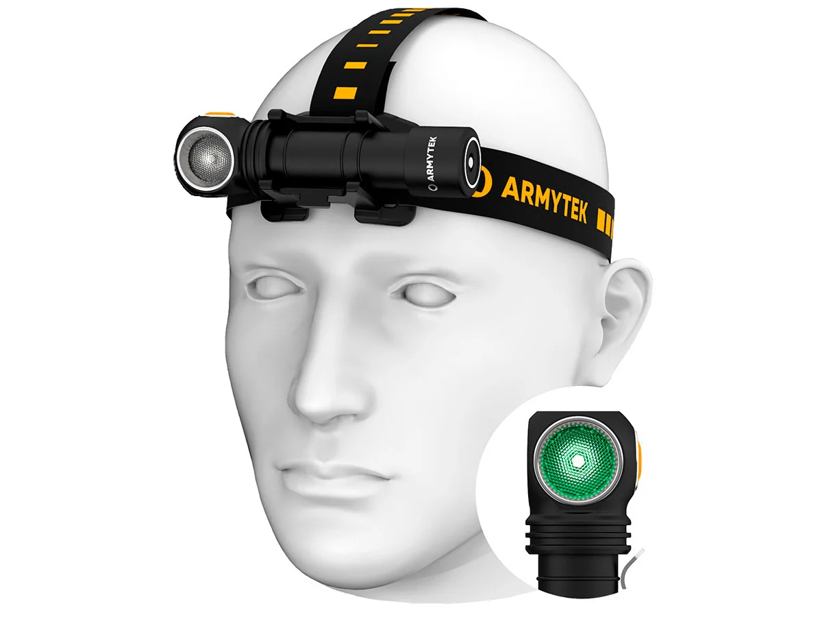 Фонарь налобный-мульти Armytek Wizard C2 WG Magnet USB белый+зелёный