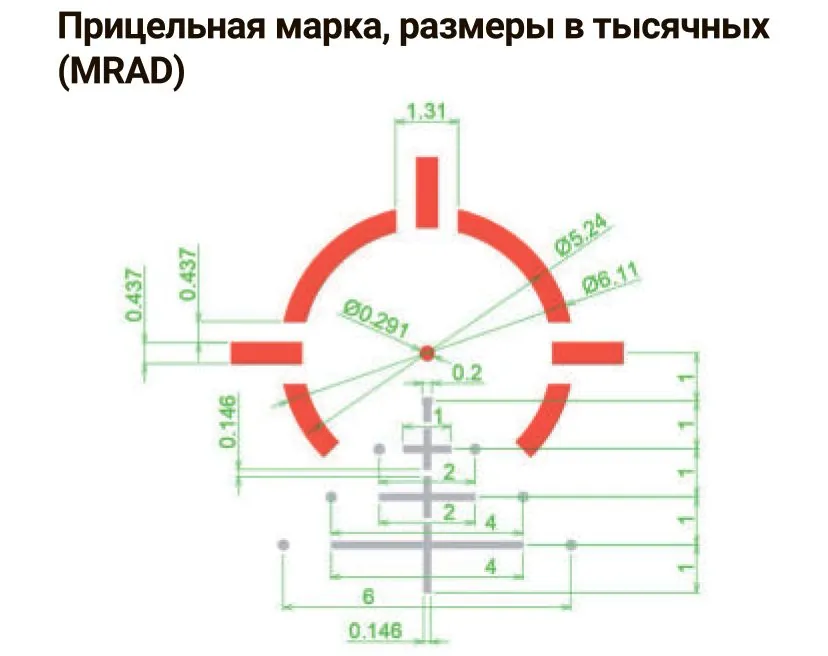 Призматический прицел Arkon Prizm 3x18 / Аркон Призма 3 на 18