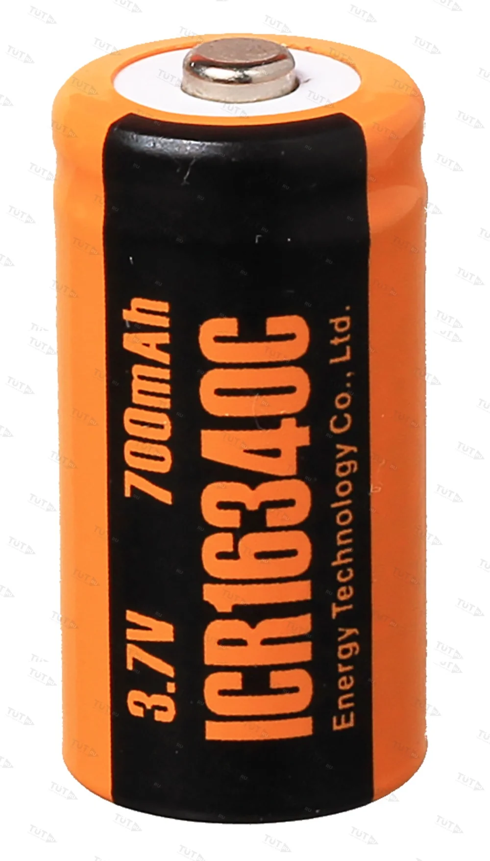 Аккумулятор ET ICR16340C-HT 16.5*34.0, 700mAh, Li-lon, высокий + (1/50/200)