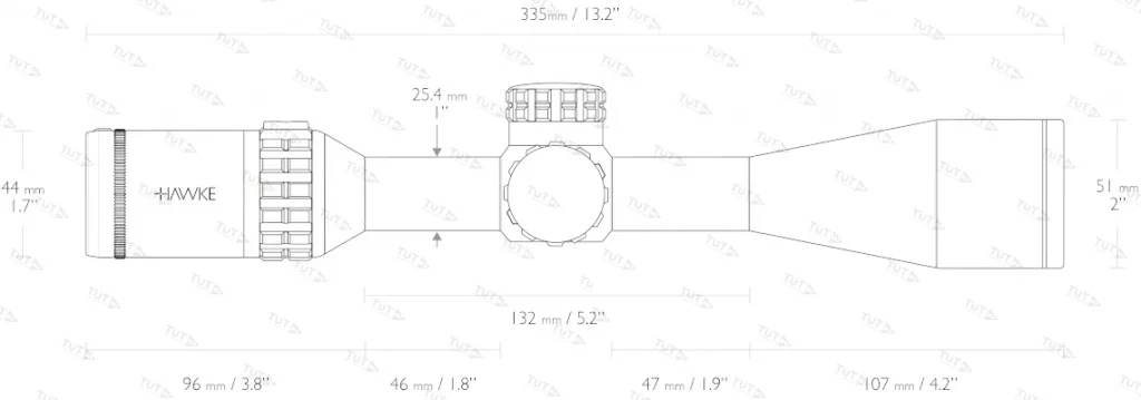 Прицел Hawke Frontier SF 4-20x44 (сетка MIL PRO (20x)) с подсветкой
