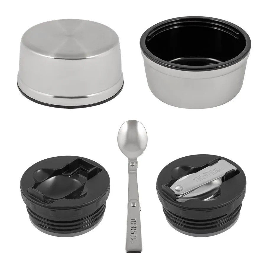 Термос для еды THERMOS KING SK-3020 0.71L, складная ложка, чёрный