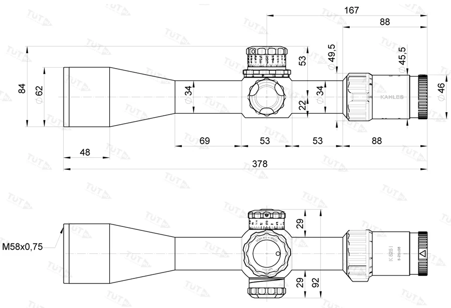 Оптический прицел Kahles K525i 5-25x56 CW (L) сетка MSR2/Ki