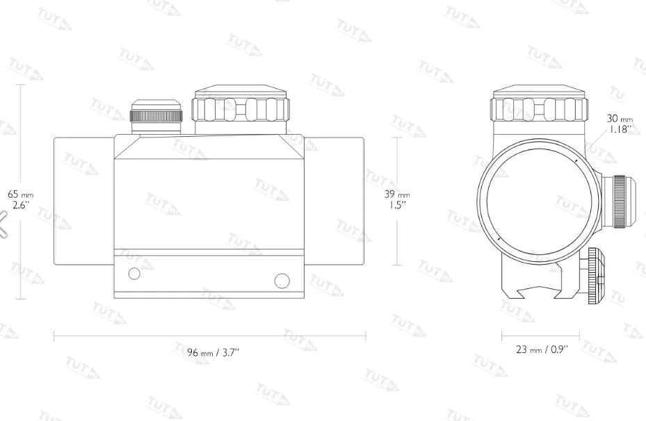Коллиматорный прицел Hawke RD 1x30М(9-11mm) Red/Green Dot