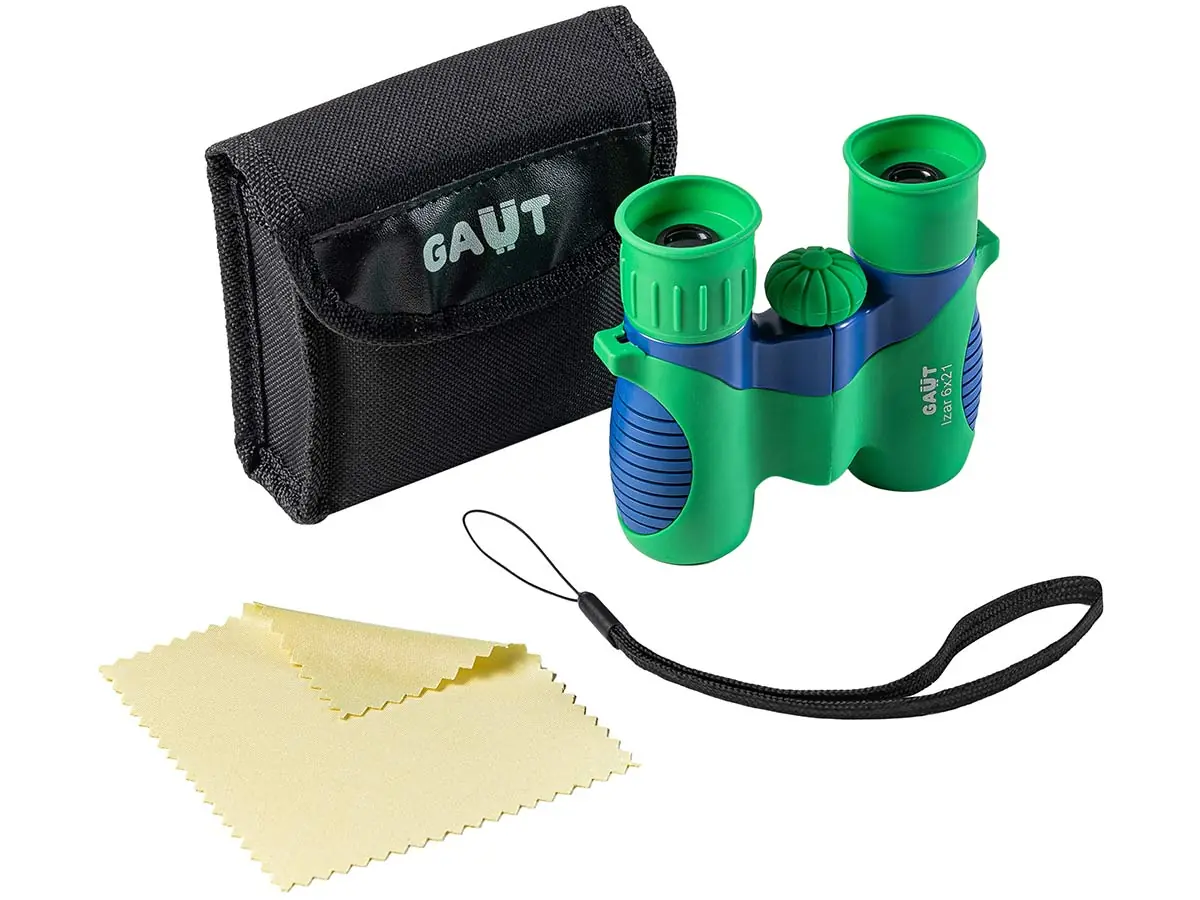 Бинокль Gaut Izar 6X21, Roof-Призмы Bk7, Цвет - Зеленый/Голубой, 200Г