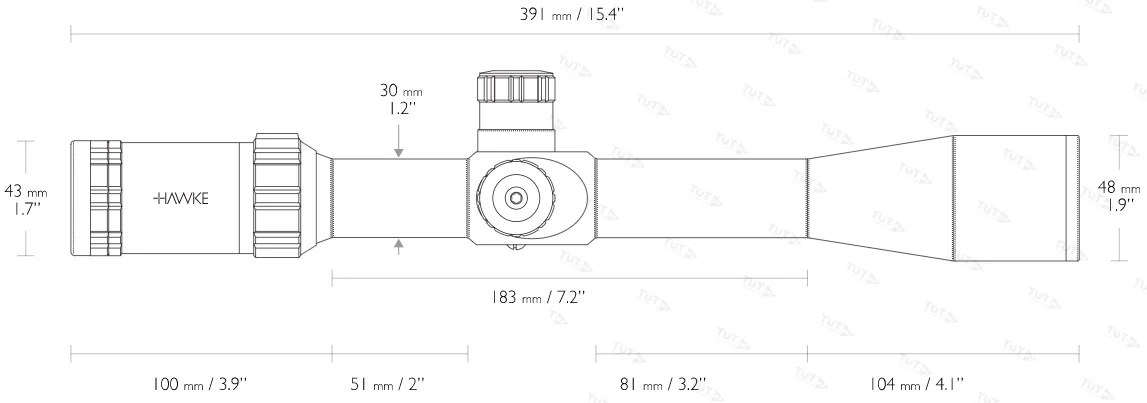 Оптический прицел Hawke Sidewinder Tactical SF 6.5-20х42(20x 1/2 Mil Dot)