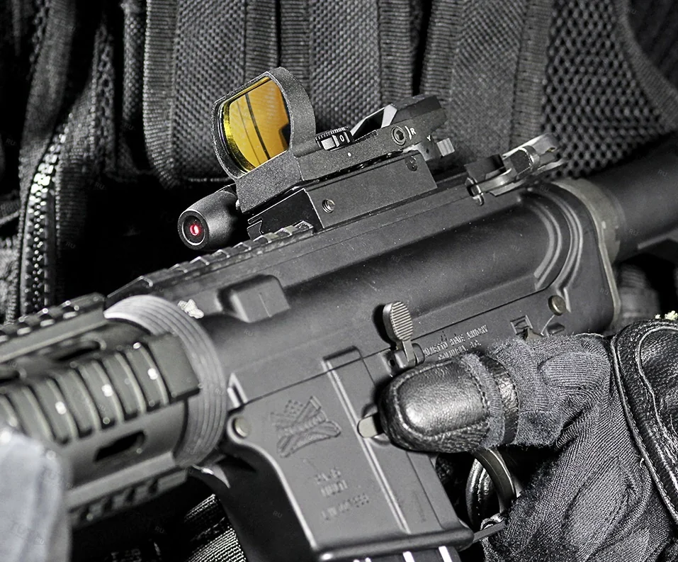 Коллиматорный прицел SightMark Laser Dual Short Sight с ЛЦУ крепление на 11-12мм (SM13002-DT)