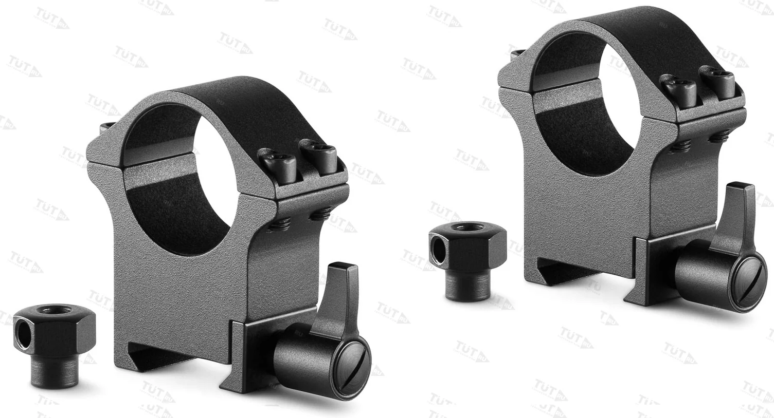 Кольца быстросъемные Hawke стальные на 25.4 мм Weaver высокие рычажные