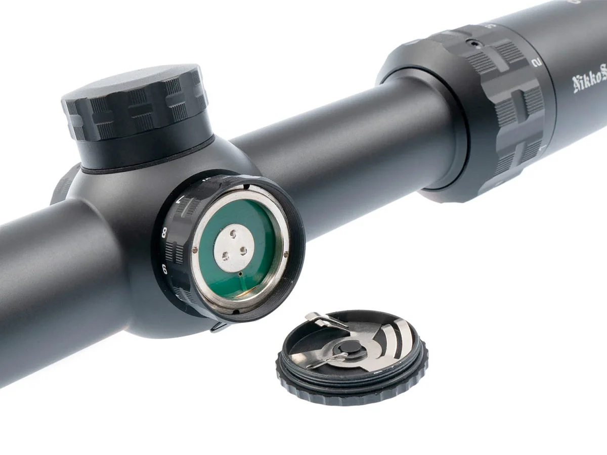 Оптический прицел Nikko Stirling серии OCTA, 1-8x24 30мм, гравированная сетка BDC, подсветка точки