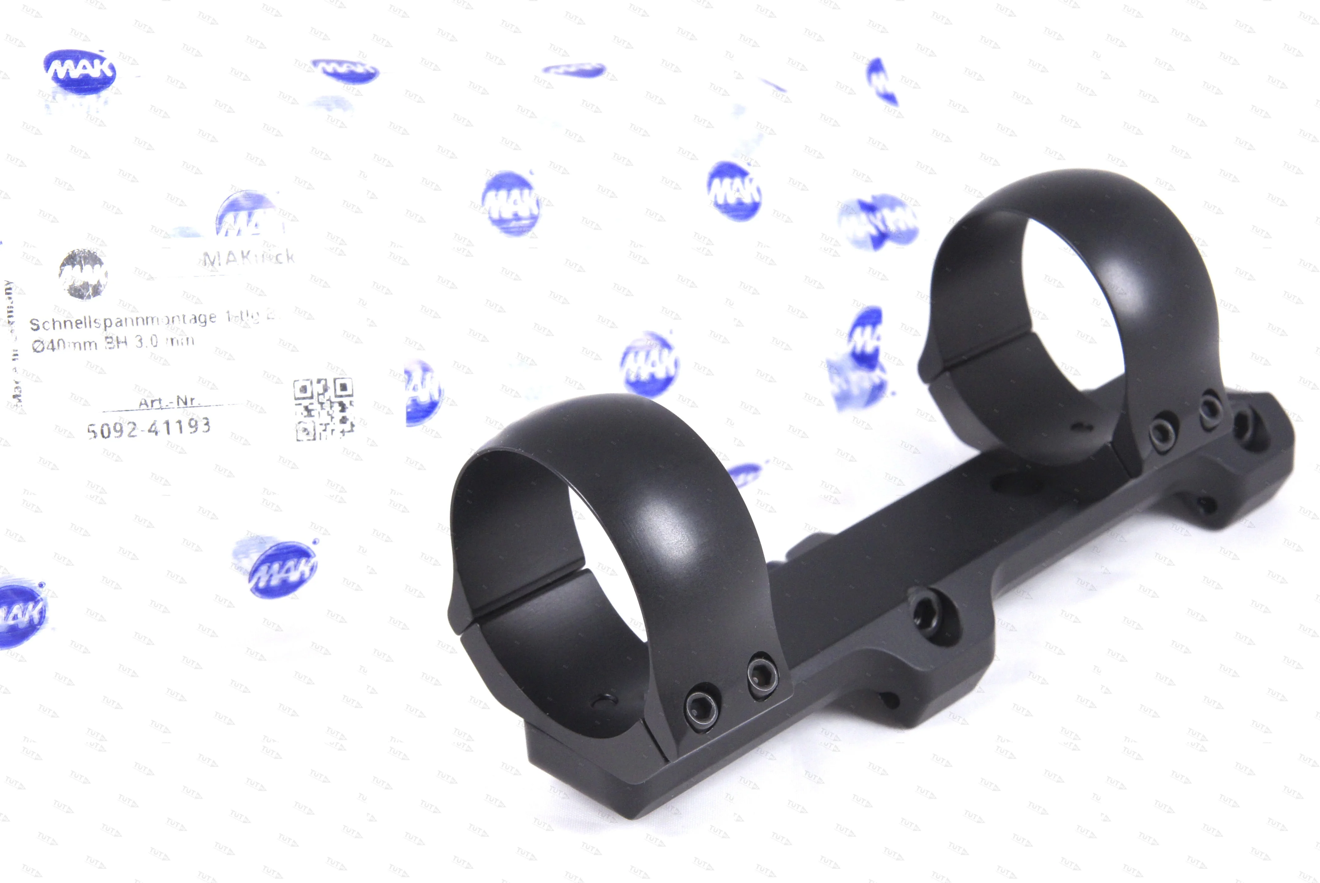 Быстросъемный моноблочный кронштейн MAK с рычажным зажимом MAKuick с кольцами 40mm для Blaser