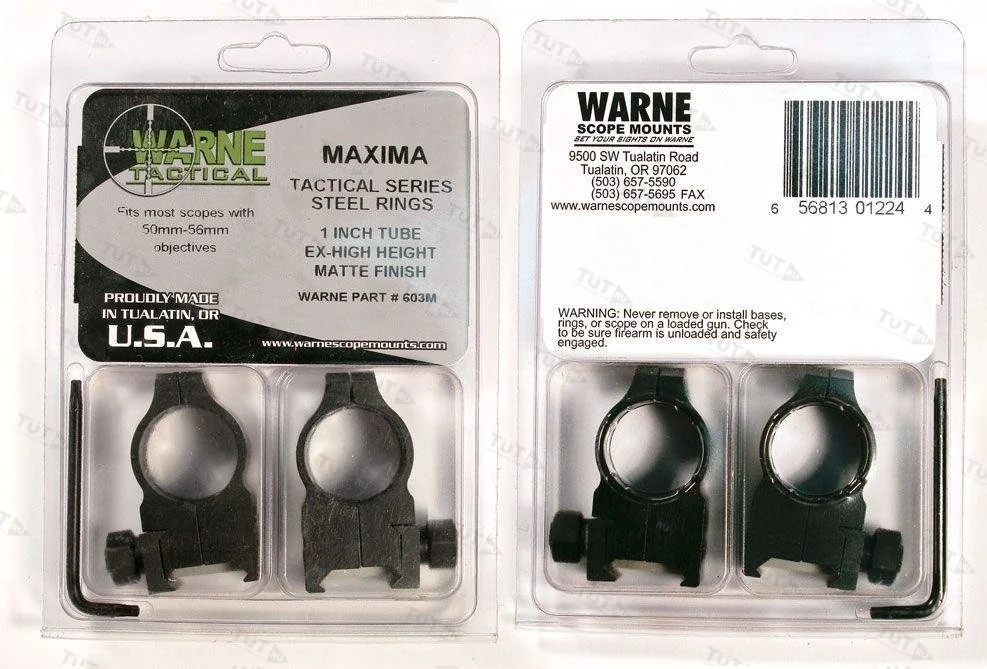 Крепления Warne Weaver Tactical 1&amp;quot; 25,4 мм Extra High (603M)