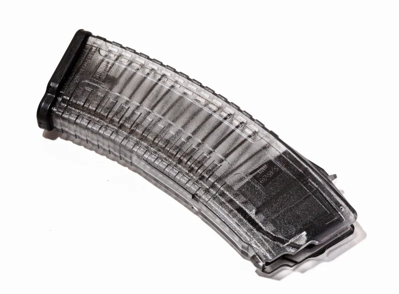 Магазин Pufgun на АК74/Сайга, 5,45x39, 30 патронов, полимер, прозрачный