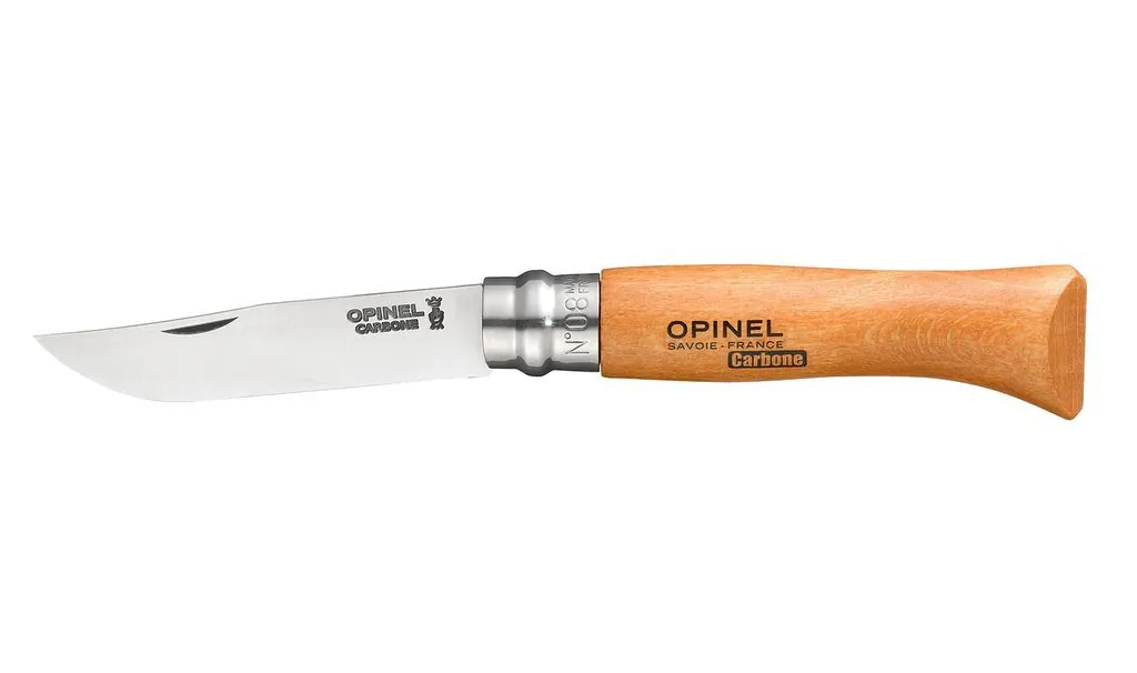 Нож складной Opinel Tradition 08, углеродистая сталь, бук, чехол, футляр