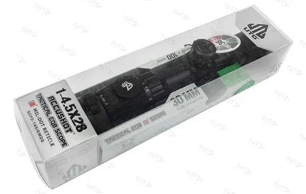 Оптический прицел Leapers Accushot Tactical 1-4.5x28, 30мм, MilDot, подсв., кольца на Weaver/Picatin