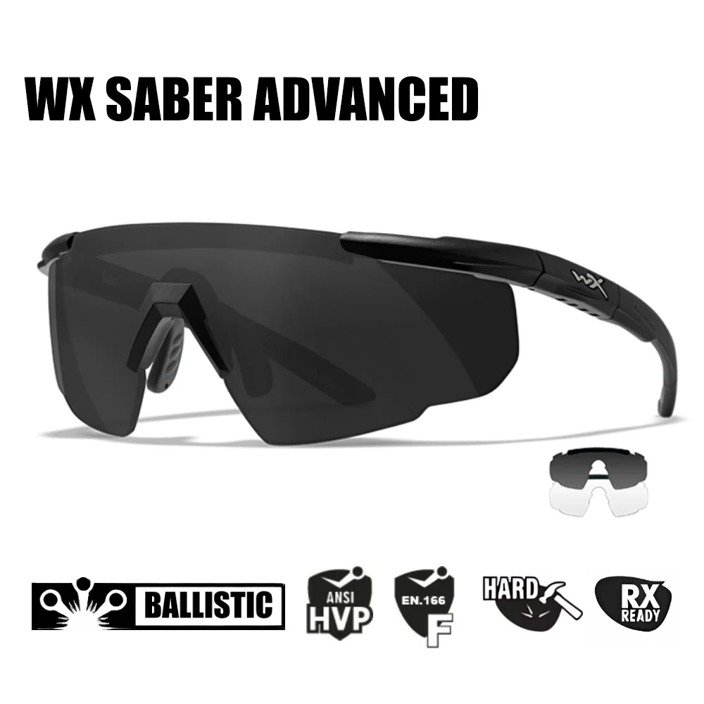 Очки защитные Wiley X Saber Advanced (Frame: Matte Black, Lens: Clear+Grey) 317