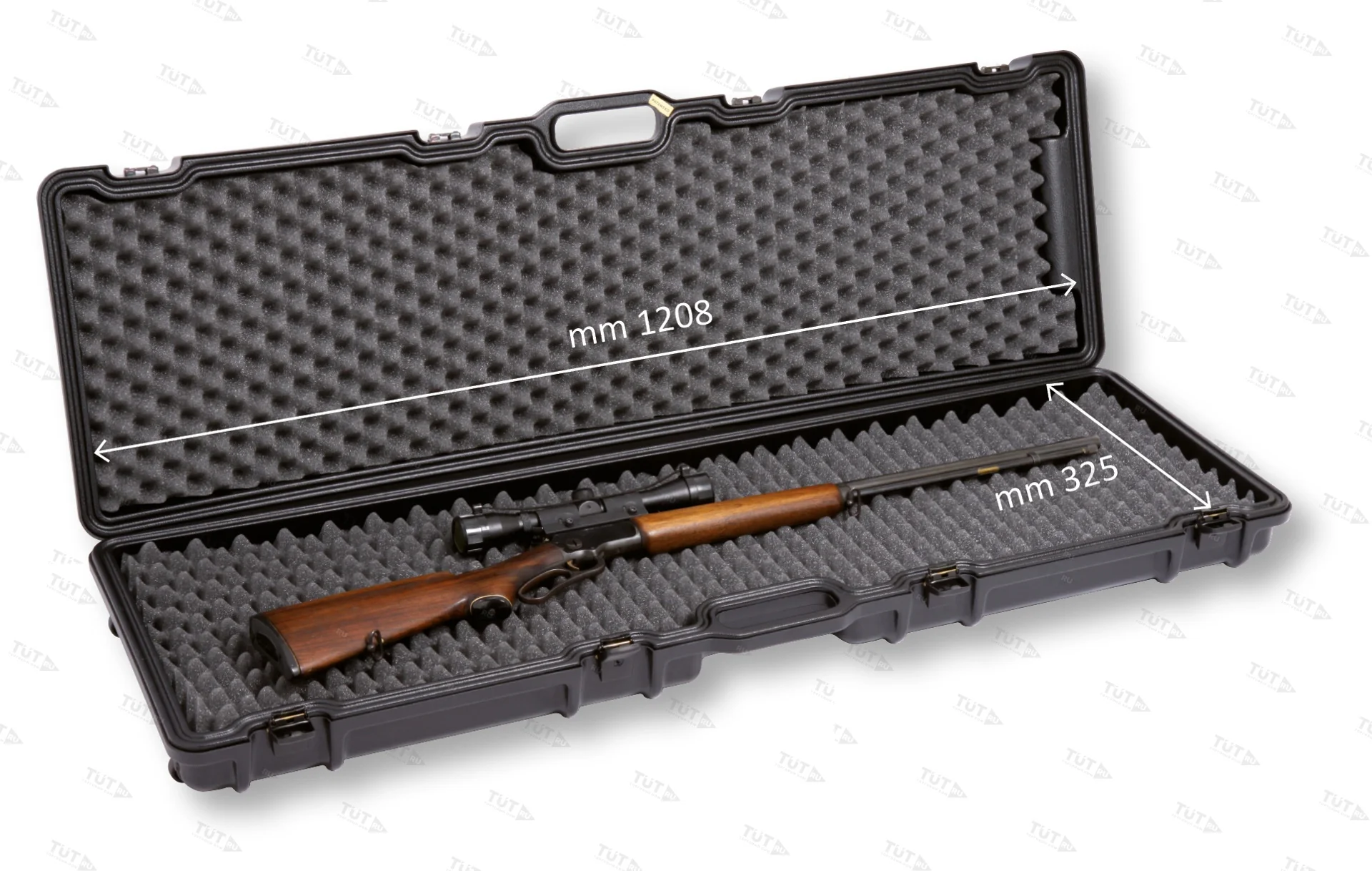 Кейс для 2х карабинов с оптикой Negrini 1640, 138.5x42x15см