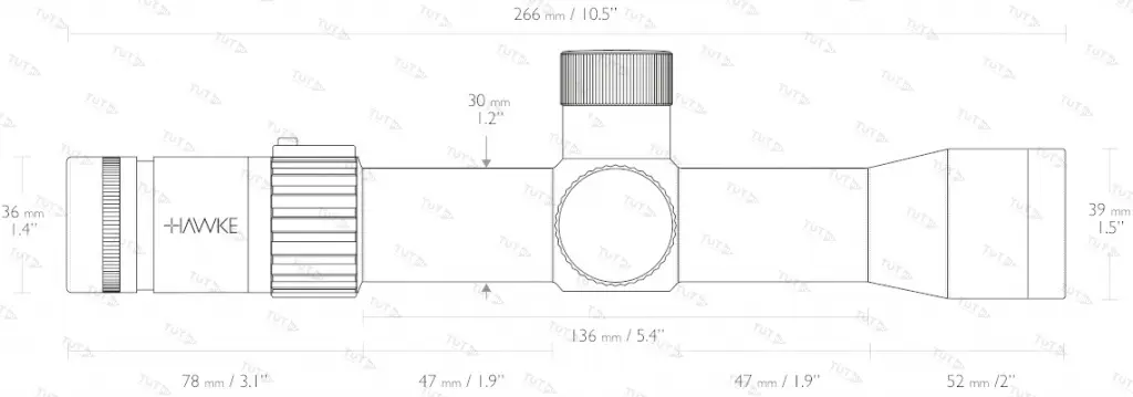 Прицел Hawke Airmax 30 Touch 3-12x32 (сетка AMX IR)) с подсветкой