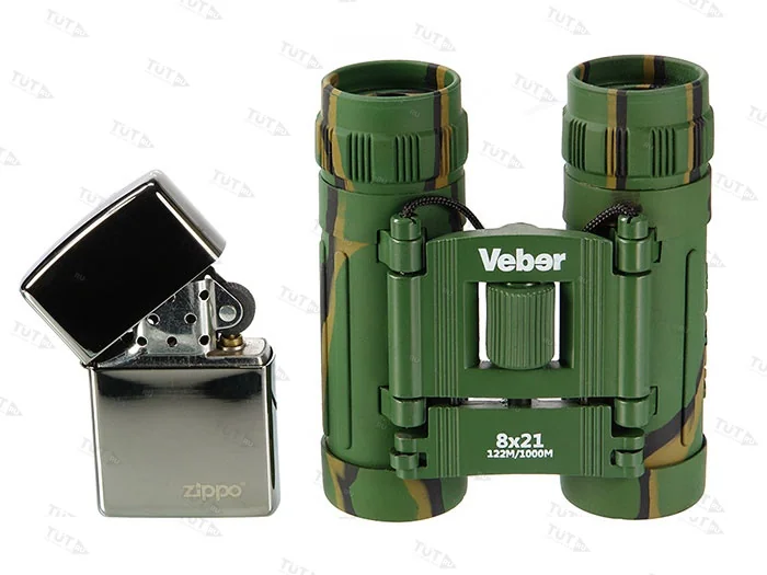 Бинокль Veber Sport БН 8x21 камуфлированный