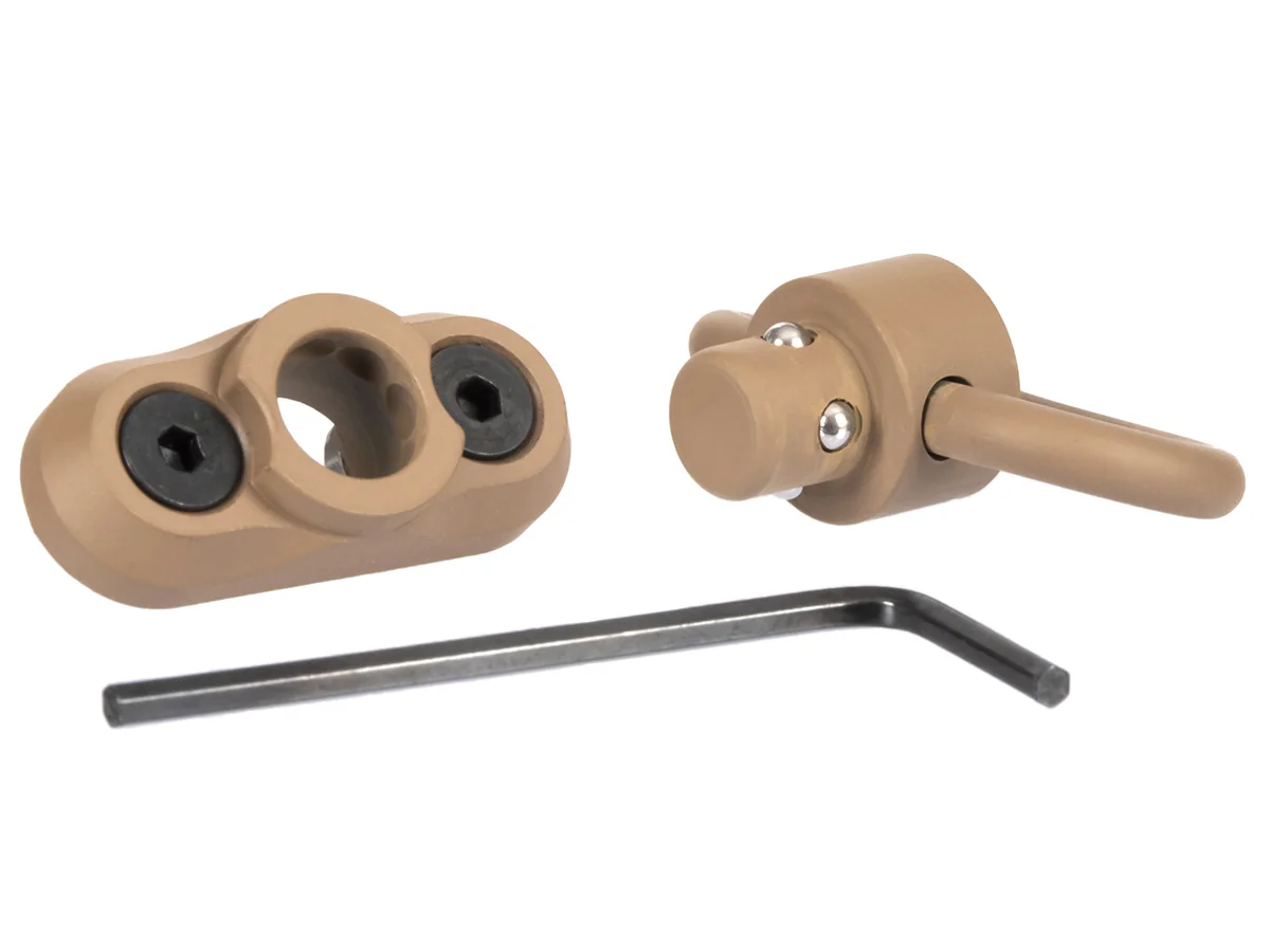 Антабка ShotTime быстросъёмная QD, на M-LOK, для ремня 32мм, песок