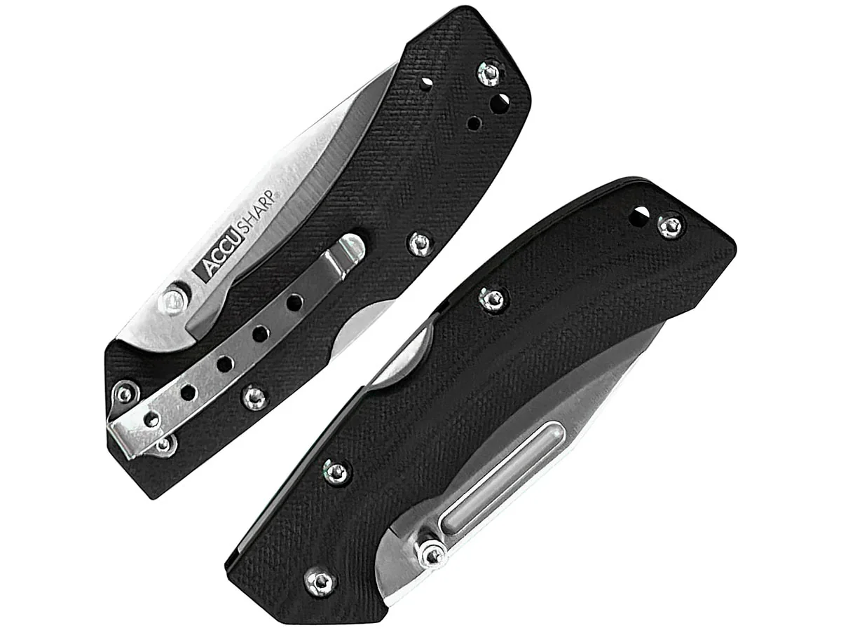 Нож складной AccuSharp Lockback Knife, нержавеющая сталь, G10, чёрный
