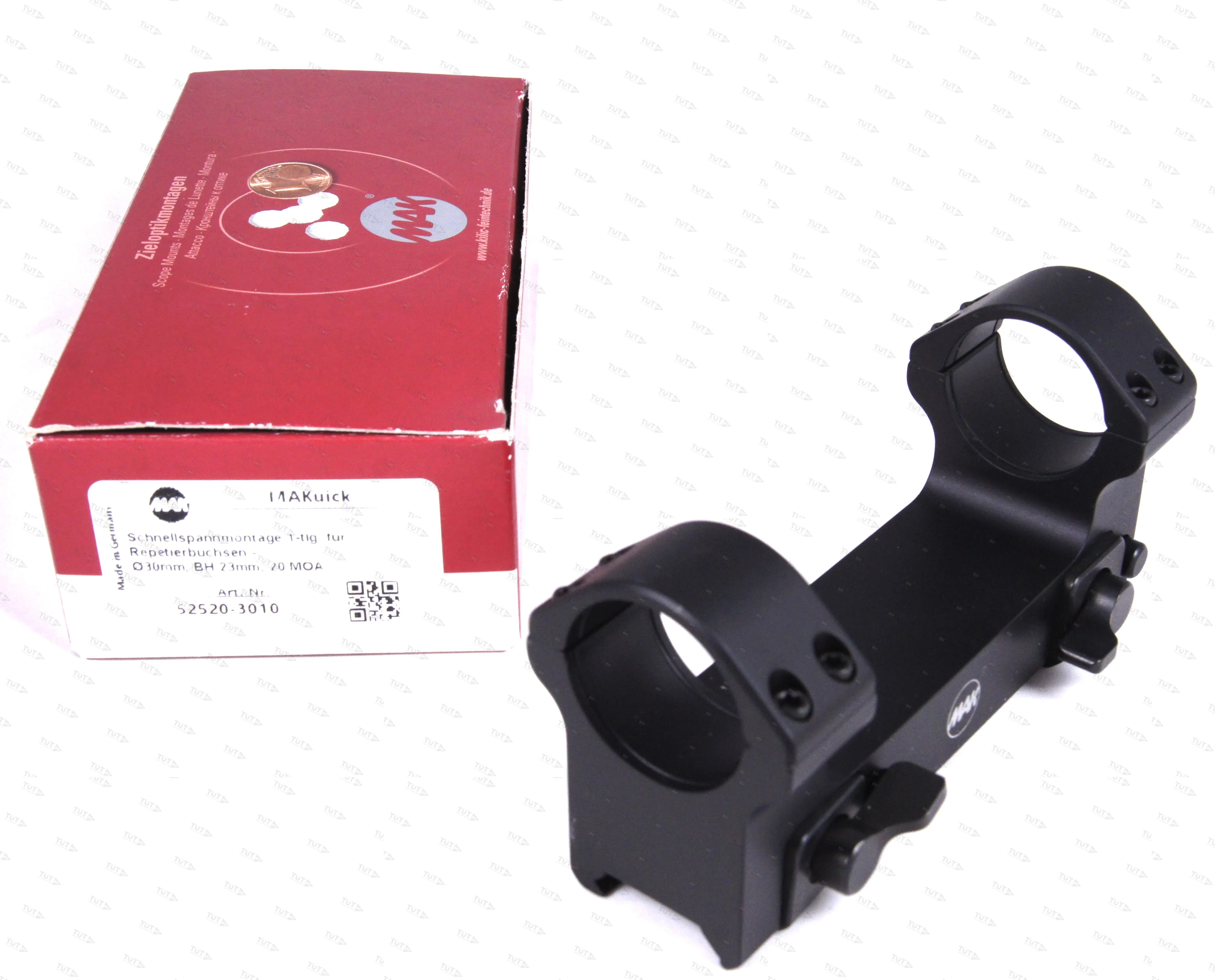 Кронштейн б/c MAK Milmount на Weaver 30 мм,BH23 мм, 20-MOA